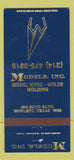 Matchbook Cover - Models Inc Model Work Molding Rowlett TX 30 Strike