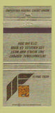 Matchbook Cover - Flying Tiger Employees Credit Union Los Angeles CA 30 Strike