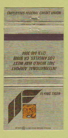 Matchbook Cover - Flying Tiger Employees Credit Union Los Angeles CA 30 Strike