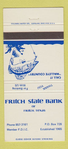 Matchbook Cover - Fritch State Bank TX 30 Strike