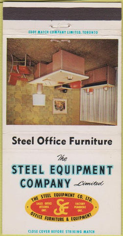 Matchbook Cover - Steel Equipment co office furniture Ottawa ON 30 Strike