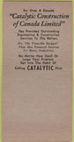Matchbook Cover - Catalytic Construction Montreal QC Sarnia ON 30 Strike