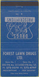 Matchbook Cover - Forest Lawn Drugs Calgary AB 30 Strike