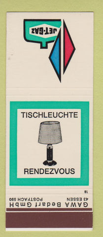 Matchbook Cover - Jet Gaz Tischleuchte Rendezvous SAMPLE