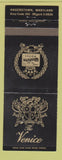 Matchbook Cover - Best Western Venice Hagerstown MD