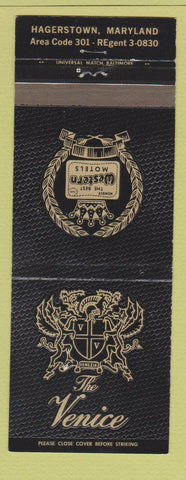 Matchbook Cover - Best Western Venice Hagerstown MD