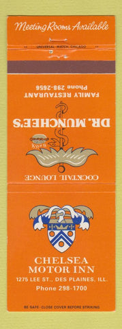 Matchbook Cover - Chelsea Motor Inn Des Plaines IL Dr Munchee's