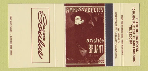 Matchbook Cover - Brasserie Goulue Charlesbourg QB 30 Strike