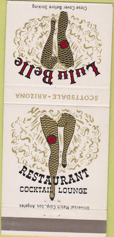 Matchbook Cover - Lulu Belle Restaurant Scottsdale AZ 30 Strike