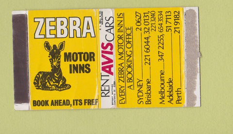 Matchbox - Zebra Motors Inns Avis Rental Cars Adelaide Perth Sydney Australia