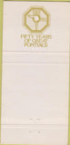Matchbook Cover - 1976 Pontiac Cincinnati OH Burnett 30 Strike