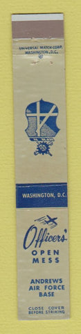 Matchbook Cover - Officers' Mess Andrews Air Force Base Washington DC 10 Strike