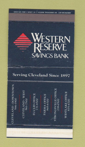Matchbox - Western Reserve Bank Cleveland Westlake Strongsville OH WEAR