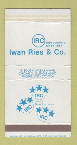Matchbox - Iwan Ries Tobacco Chicago IL