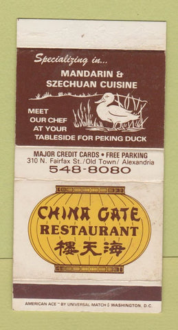 Matchbox - China Gate Restaurant Alexandria VA WEAR