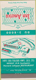 Matchbook Cover - Inn America Howard Johnsons Detroit MI 30 Strike