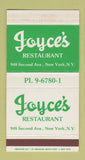 Matchbox - Joyce's Restaurant New York City