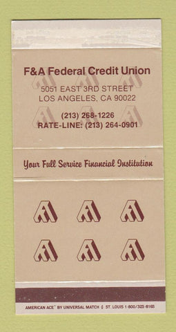Matchbox - F&A Federal Credit Union Los Angeles CA