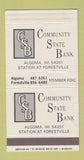 Matchbox - Community State Bank Algoma WI Forestville WEAR