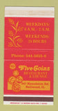 Matchbox - Five Coins Restaurant Bellwood IL