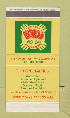Matchbox - Bobo's Mexican Cantina Restaurant Stillwater OK WEAR