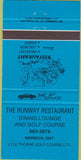 Matchbook Cover - Runway Restaurant Norwich ON golf course 30 Strike