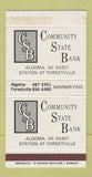 Matchbox - Community State Bank Algoma WI Forestville