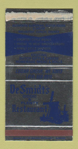 Matchbox - DeSmidt's Restaurant Cedar Grove WI