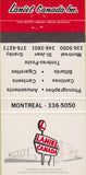 Matchbook Cover - Laniel Canada billiards Montreal St Jean QC 30 Strike