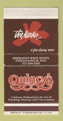 Matchbox - Quincy's The Marker Sheraton West Hotel Indianapolis IN