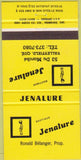 Matchbook Cover - Jeanalure Boutique Valleyfield QC 30 Strike