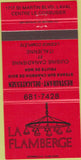 Matchbook Cover - La Flamberge Centre Le Corbusier Italian 30 Strike