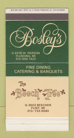 Matchbox - Bosley's Restaurant Flushing MI Beech Tree Flint MI WEAR