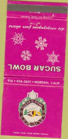 Matchbook Cover - Sugar Bowl Norden CA WORN 30 Strike