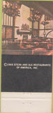 Matchbook Cover - Steak N Ale Jolly Ox 30 Strike