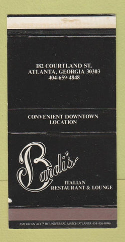 Matchbox - Bardi's Italian Restaurant Atlanta GA WEAR
