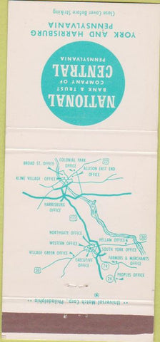 Matchbook Cover - National Bank Trust York Harrisburg PA 30 Strike