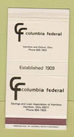 Matchbox - Columbia Federal Savings and Loan Hamilton OH