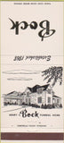 Matchbook Cover - Henry Bock Funeral Home Glenshaw PA 30 Strike