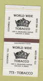 Matchbox - World Wide Tobacco Chicago IL