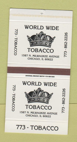 Matchbox - World Wide Tobacco Chicago IL