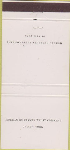 Matchbook Cover - Morgan Guaranty Trust Co New York  30 Strike