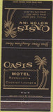 Matchbook Cover - Oasis Motor Inn Oneonta NY 30 Strike