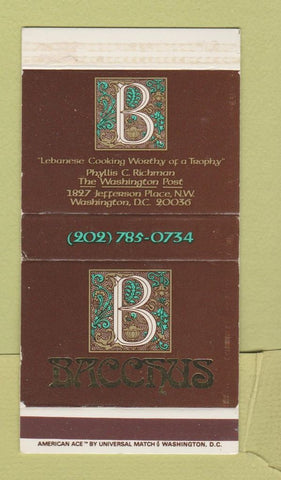 Matchbox - Bacctus Lebanese Restaurant Washington DC WEAR