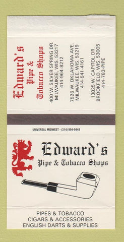 Matchbox - Edward's Pipe Tobacco Shops Milwaukee Brookfield WI