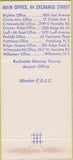 Matchbook Cover - Central Trust Co Rochester NY WEAR 30 Strike