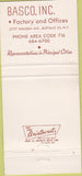 Matchbook Cover - Basco Heat Exchangers Buffalo NY 30 Strike