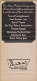 Matchbook Cover - Fox Chase Federal Savings Philadelphia PA 30 Strike