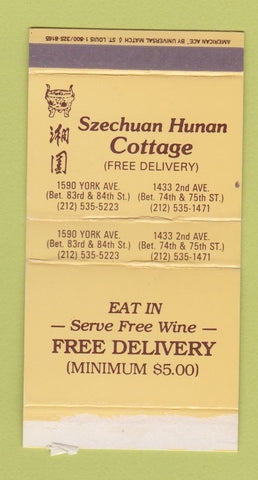 Matchbox - Szechuan Hunan Cottage Chinese Restaurant New York City? WEAR