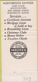 Matchbook Cover - Northbrook Savings Loan Northbrook IL 30 Strike